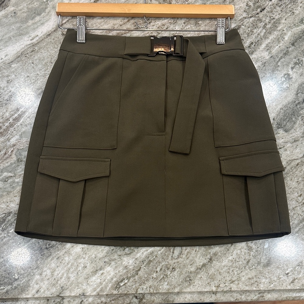 Tularosa Olive Mini Cargo Skirt with Belt